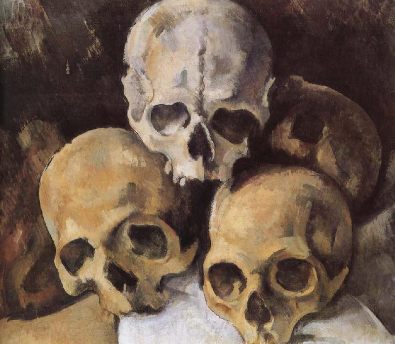 Paul Cezanne skull pyramid Spain oil painting art